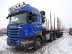 Camião de Transporte de Troncos Scania R420 LA6x4,návěs Svan |  Equipamentos de Transporte e Manutenção | Maquinaria para madeiras | JANEČEK CZ 